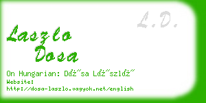 laszlo dosa business card